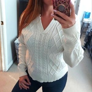 Cable knit sweater